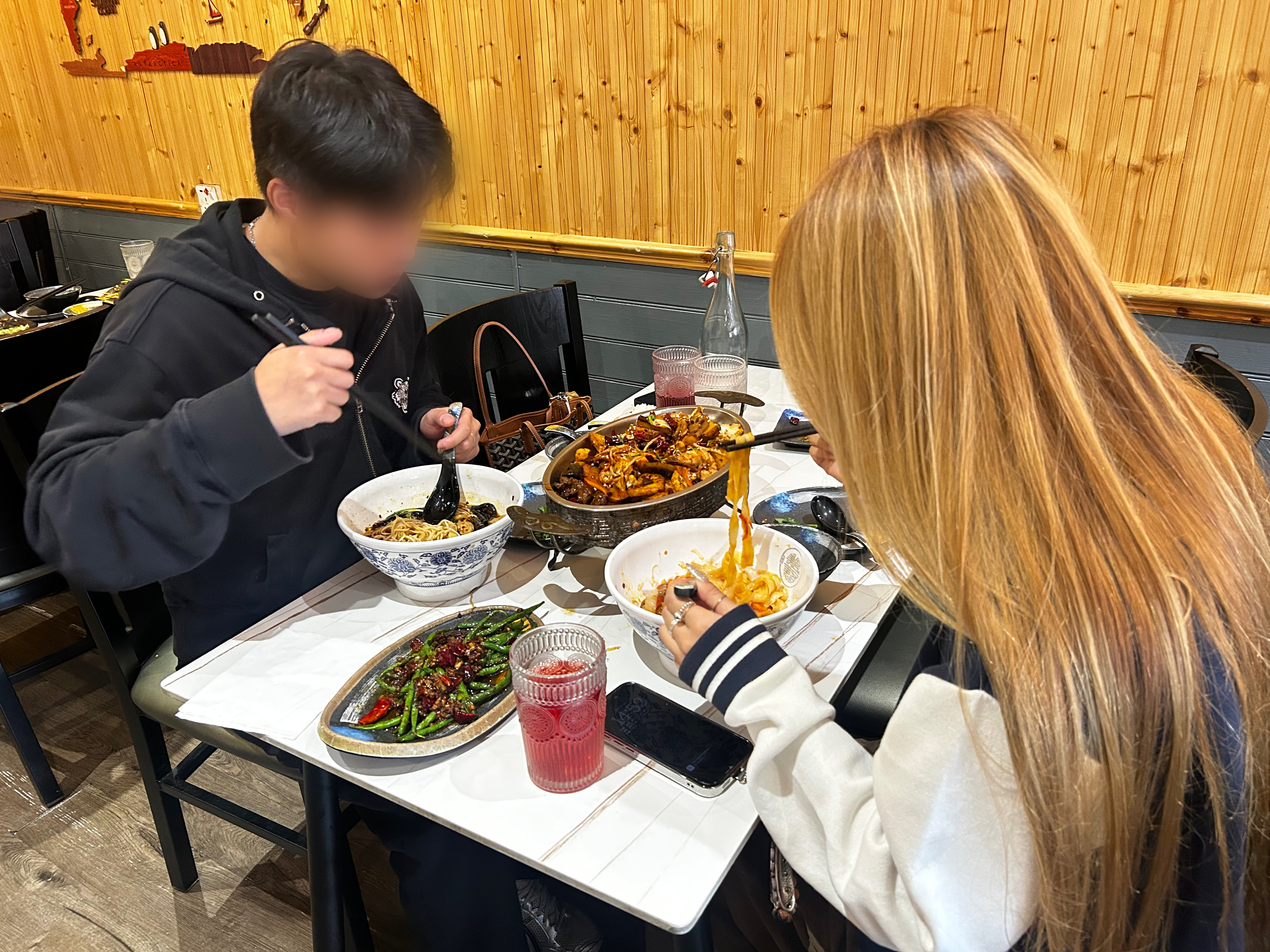Guests enjoying food together